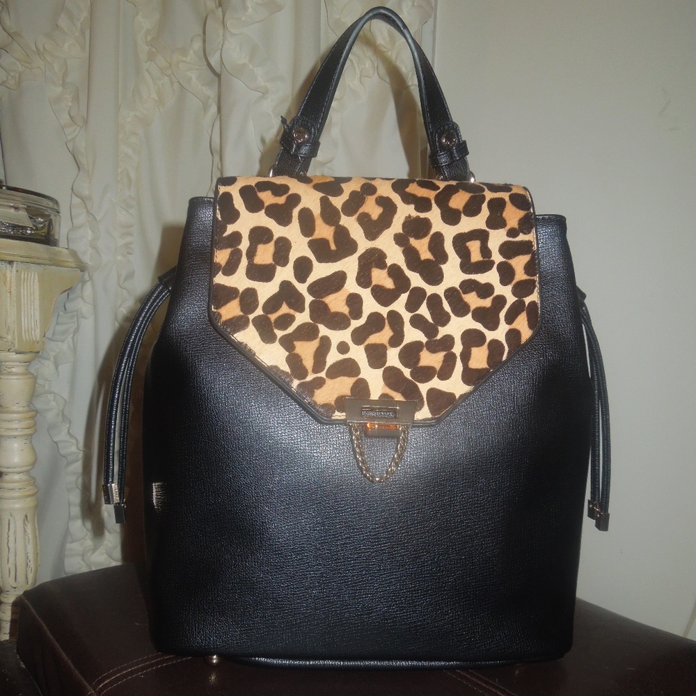 Dune Drew Pony Leopard Rucksack Backpack